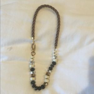 Anthropologie green and white stone necklace